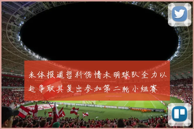 米体报道哲科伤情未明球队全力以赴争取其复出参加第二轮小组赛